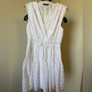 Tommy Hilfiger White Floral Above Knee Dress Sz  8